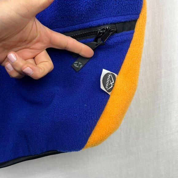 Vintage 90s Moose Mountainwear Full Zip Fleece Vest XL Cargo Baggy Gorpcore - Picture 9 of 12